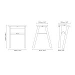 Technische Zeichnung des ANGLE FOLDABLE STOOL von FORM & REFINE Technische Zeichnung des ANGLE FOLDABLE STOOL von FORM & REFINE