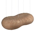 Große Design Hängeleuchte CLOUD aus Bambus Caramel von David Trubridge große Design Hängeleuchte aus Bambus Caramel - CLOUD von David Trubridge