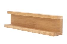 Das Wandregal ELL von Jan Kurtz aus massivem, geölten Eichenholz ist vielseitig einsetzbar - hier in der Seitenansicht Bilderleiste ELL von Jan Kurtz