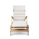Komfortabler Deck Chair aus Teakholz BM5565 Teak Deck Chair extended von Carl Hansen and Son