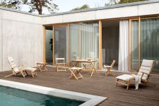 Deck Chair aus Teakholz BM5565 Teak Deck Chair extended von Carl Hansen and Son