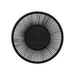 runde Design Wandleuchte aus Holz in Eiche schwarz mit 49 cm Durchmesser - CLAVA UP WOOD von UMAGE