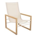 Komfortabler Outdoor Lounge Chair SOFIA von Traditional Teak mit cremefarbenen (Linen) Bezug Lounge Chair für den Garten in Linen - Sofia Lounge Chair von Traditional Teak