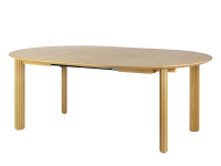 UMAGE - COMFORT CIRCLE DINING TABLE runder Ausziehtisch aus Holz mit Tischbeinen Rippled