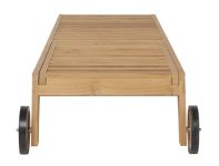 Rückansicht Gartenliege aus Teak mit Rollen - LUNA LOUNGER von Traditional Teak