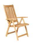 Klappbarer Hochlehner Gartenstuhl ALEXIA aus Teak mit verstellbarer Rückenlehne von Traditional Teak klappbarer Hochlehner Gartenstuhl aus Teak - ALEXIA RECLINER von Traditional Teak