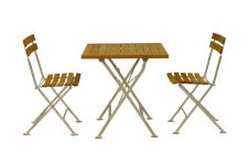 klappbares Balkonmöbel-Set aus Teakholz und Metall - LUCCA von Jan Kurtz