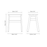 Technische Zeichnung der ANGLE STANDARD STOOL von FORM & REFINE