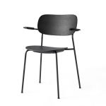 Designer Stuhl in Eiche schwarz gebeizt und Metall schwarz Co Dining Chair von Audo Copenhagen