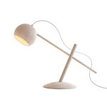 Designer LED Schreibtischleuchte LUNE LAMP von Brdr. Krüger in Eiche weiß geölt LUNE LAMP von Brdr. Krüger - Design Schreibtischleuchte mit LED aus Holz in Eiche weiß