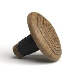 BOOZE PLUG (Spiral) von The Oak Men - Runder Flaschenverschluss für Wein, Whiskey und Schnaps Flaschenverschluss aus Holz - BOOZE PLUG SPIRAL von The Oak Men