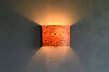 halbrunde Holz Wandleuchte CORTEX Von LeuchtNatur