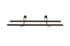 Wand Schuhregal SHOE RACK MINI von We Do Wood aus dunkel geölten Eichenholz mit Halterung aus Schwarzstahl Wand Schuhregal aus Eiche dunkel und Schwarzstahl - SHOE RACK MINI von We Do Wood