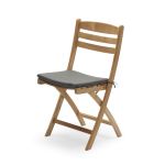 Klappbarer Balkonstuhl SELANDIA aus Teak von Skagerak mit passender Auflage in Dunkelgrau Balkonstuhl klappbar aus Teak mit Auflage in Dunkelgrau - SELANDIA von Skagerak