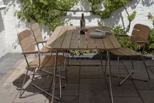 Gartenstuhl aus Teak und Edelstahl mit Armlehnen - LILIUM Armchair Skagerak