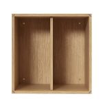 Würfel Wandregal S10 SIGNATURE aus Holz von Andersen Furniture mit mittig eingesetzter Trennwand Andersen Furniture - S10 SIGNATURE Würfel Wandregal aus Holz ohne Tür mit Zwischenwand vertikal mittig