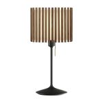 Tischleuchte KOMOREBI CIRCLE MEDIUM von UMAGE in Eiche, dunkel gebeizt mit schwarzem Lampenständer Lampenschirm für Tischleuchte aus Eiche, Dunkel - KOMOREBI in Circle von UMAGE