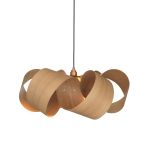 Die ausgefallene Hängeleuchte DRIFT PENDANT aus Holzfurnier in Eiche von Tom Raffield DRIFT PENDANT von Tom Raffield ausgefallene Hängeleuchte in Eiche