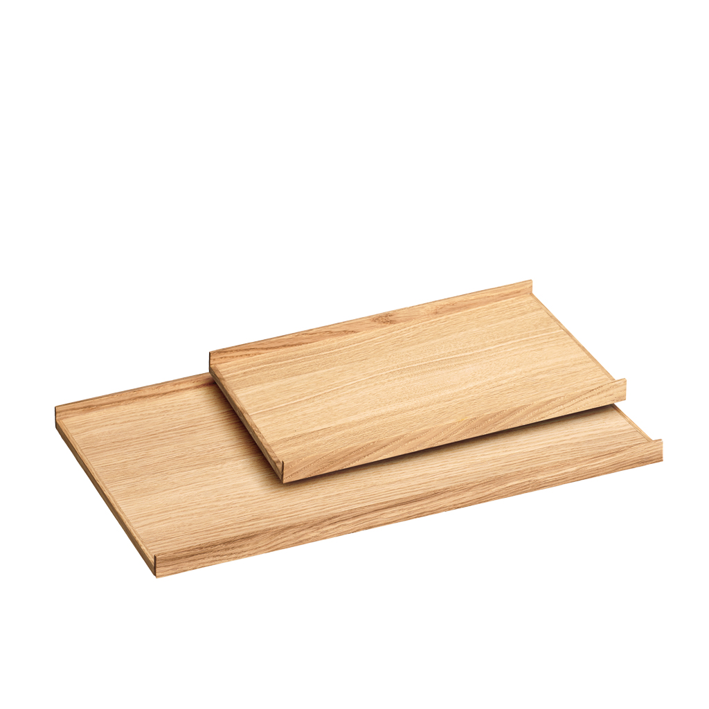 moebe - tray - schlichtes serviertablett aus eichenholz - 2 größen