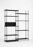 Moebe - SHELVING SYSTEM modularer Raumteiler in schwarz