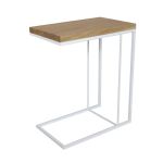 Couchtisch mit Metallgestell und Eichenholz im Industrial Design - FELIX von take me HOME