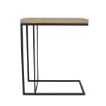 FELIX von take me HOME - Beistelltisch mit Tischplatte in Eiche und mit filigranem Metallgestell