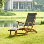 KATE von Traditional Teak Teakholz Deckchair Batyline schwarz