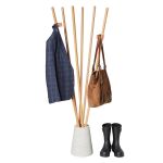 Dekorativer Garderobenständer SPAGHETTI COAT RACK von EKTA Living aus Buche für Jacken, Tasche und Co. Dekorativer Garderobenständer aus Buche Spaghetti Coat Rack Ekta Living