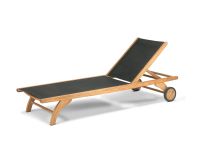 Sonnenliege aus Teak in schwarz - COLUMBUS SUNBED von skagerak