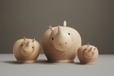 Deko Tiere aus Holz - Nashorn RINA RHINOCEROS von WOUD