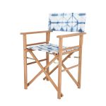 Regiestuhl aus Holz mit Bezug in Seraya Indigo MAXX von Jan Kurtz