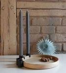 Weihnachtsdeko - Holzschale mit Kerzenhalter LUNA von applicata 