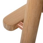Detailansicht vom Verbindungselement des Outdoor Armlehnstuhls CARMEN DINING CHAIR von Traditional Teak 