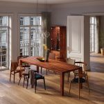 Esszimmertisch ausziehbar aus Massivholz in amerikanischer Nussbaum - VARIUS von vitamin design