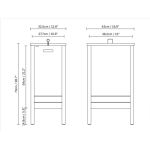 Technische Zeichnung der A LINE LAUNDRY BOX von FORM & REFINE Technische Zeichnung der A LINE LAUNDRY BOX von FORM & REFINE