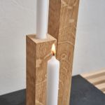 Raumgestalt KERZENQUARTETT Kerzenstaender aus Eiche