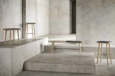 Barhocker aus Eichenholz aus Scala Serie Scala Bar Stool in 74cm von Ekta Living