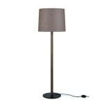 Stehlampe mit Schirm aus Filz in bronzegrau in Eiche geräuchert - MIYU 140 von maigrau