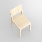 Schlicht gestalteter Massivholz Stuhl von vitamin design - Abbildung in Ahorn Massivholz Stuhl im modernen Design - INTUS von vitamin design