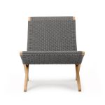 Outdoor Loungesessel aus Flachseil in charcoal MG501 Cuba Chair Outdoor von Carl Hansen and Son