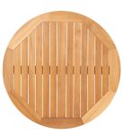 Draufsicht runder Gartentisch mit 125 cm Durchmesser - DIANA von Traditional Teak