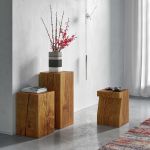 vitamin design KLOTZ - Massivholz Hocker aus Eiche und Asteiche, geölt