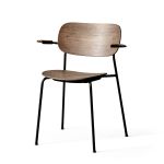 Designer Stuhl in Eiche dunkel gebeizt und Metall schwarz Co Dining Chair von Audo Copenhagen