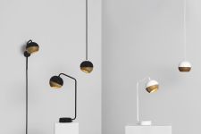 Neben der RAY WALL LAMP ist auch eine Variante des kugelförmigen Designs als Tischlampe RAY TABLE LAMP oder Hängeleuchte RAY PENDANT erhältlich Mater - RAY WALL LAMP, RAY TABLE LAMP und RAY PENDANT Designleuchten