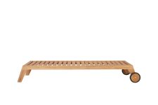 Gartenliege aus Teakholz mit Rollen - LUNA LOUNGER von Traditional Teak