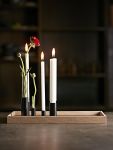 Einfach wunderschön: Das CANDLE TRAY von The Oak Men mit dem Pimp-Kit aus schwarzem Stahl Kerzenhalter aus Holz zur Dekoration - CANDLE TRAY von The Oak Men