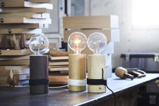 Massive rustikale Lampe mit Dimmer - LOG LAMP von The Oak Men 