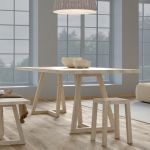 Design Esstisch aus Holz in Eiche, weiss geölt - MARGO von vitamin design