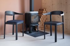 moderne Esstisch Stühle mit Armlehne aus Holz - CURV CHAIR von STATTMANN