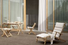 Dänischer Design Deck Chair aus Teakholz BM5565 Teak Deck Chair extended von Carl Hansen and Son